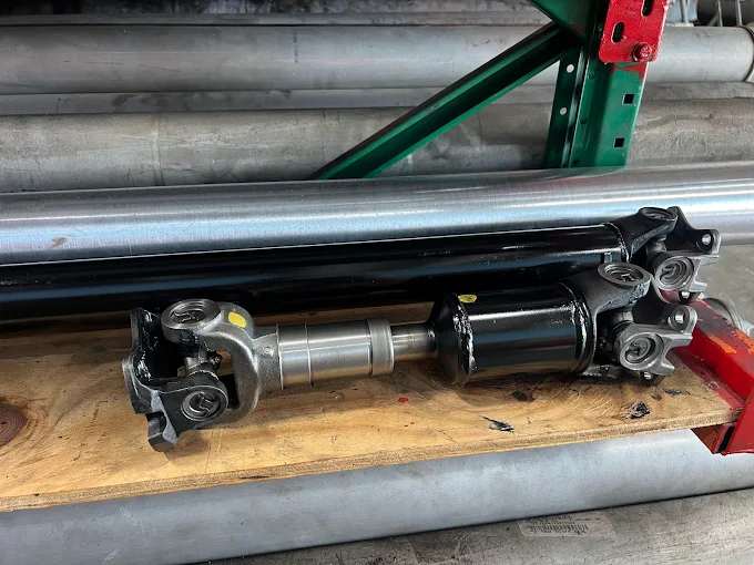 Completed two-piece driveshaft with u-joints