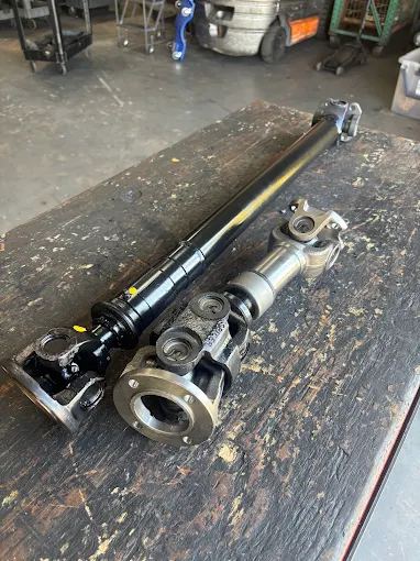 Driveshaft with flange and slip yoke ready for install